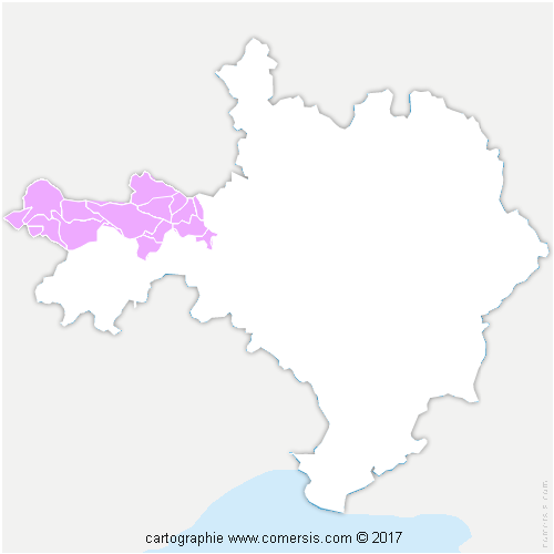 Communauté de Communes Causses Aigoual Cévennes cartographie