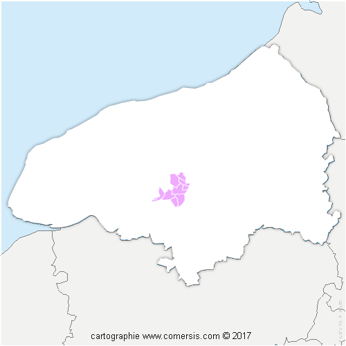 Communauté de Communes Caux - Austreberthe cartographie