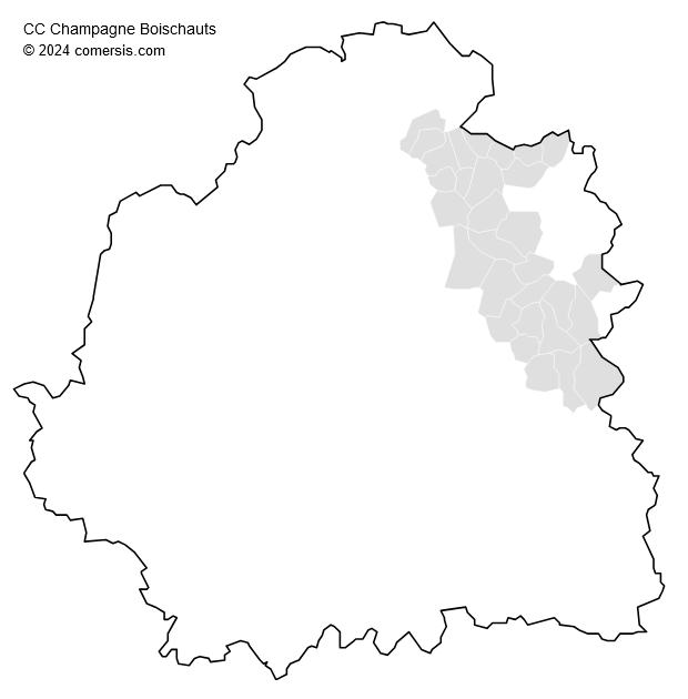 Communauté de Communes Champagne Boischauts cartographie