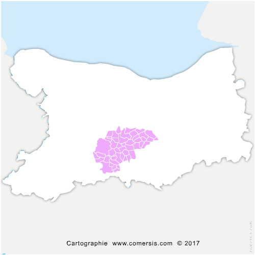 Communauté de Communes Cingal-Suisse Normande cartographie