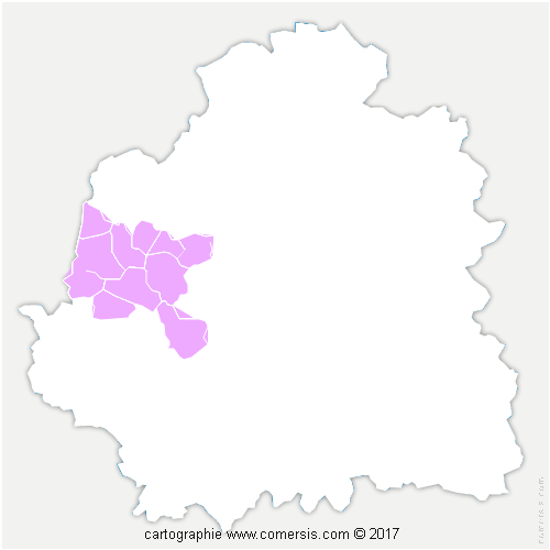 Communauté de Communes Coeur de Brenne cartographie