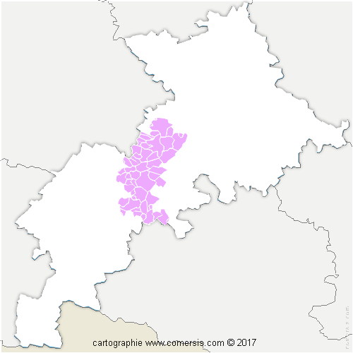 Communauté de Communes Coeur de Garonne cartographie