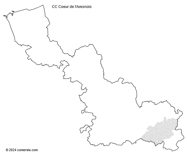 Communauté de Communes Coeur de l'Avesnois cartographie