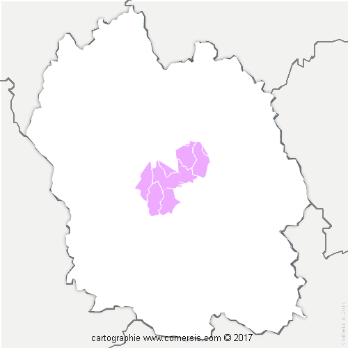 Communauté de Communes Coeur de Lozère cartographie