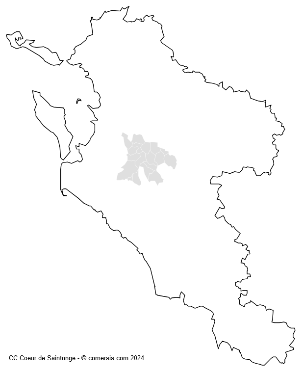 Communauté de Communes Coeur de Saintonge cartographie