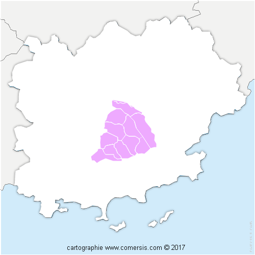 Communauté de Communes Coeur du Var cartographie