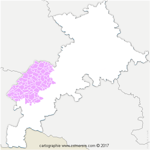 Communauté de Communes Coeur et Coteaux du Comminges cartographie