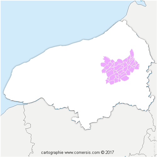 Communauté de Communes Communauté Bray-Eawy cartographie