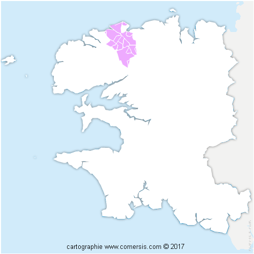 Communauté de Communes Communauté Lesneven Côte des Légendes cartographie