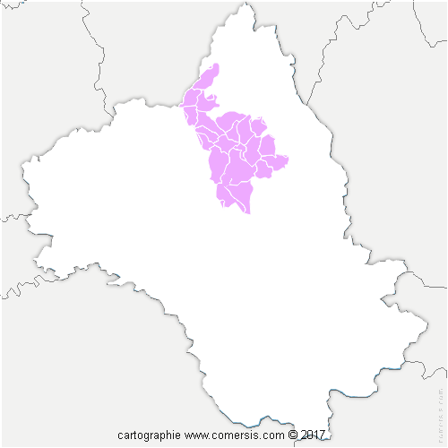 Communauté de Communes Comtal Lot et Truyère cartographie