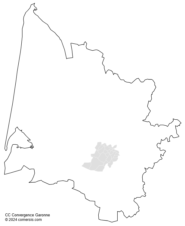 Communauté de Communes Convergence Garonne cartographie