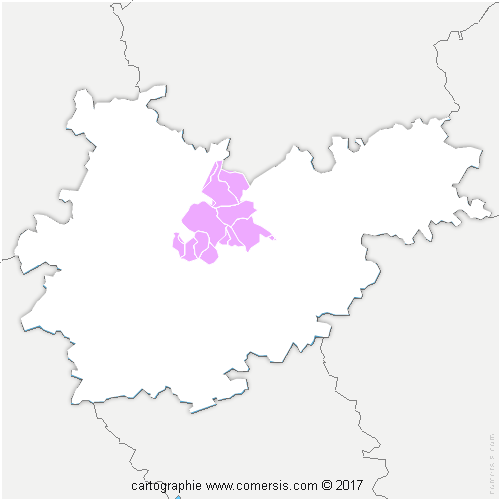 Communauté de Communes Coteaux et Plaines du Pays Lafrançaisain cartographie
