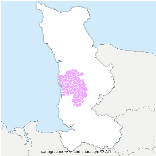 Communauté de Communes Coutances Mer et Bocage cartographie