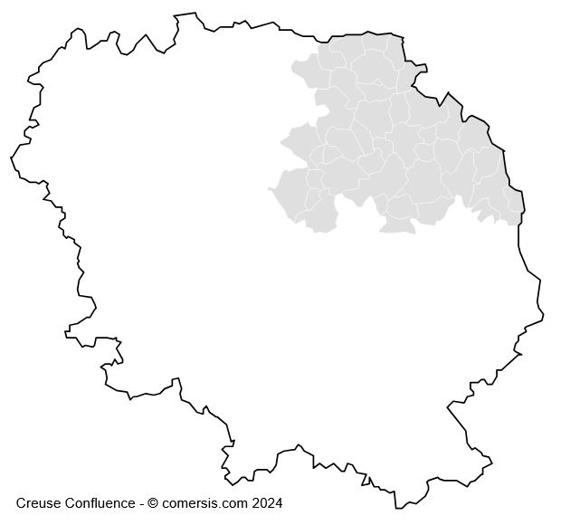 Communauté de Communes Creuse Confluence cartographie