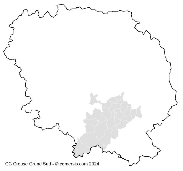 Communauté de Communes Creuse Grand Sud cartographie