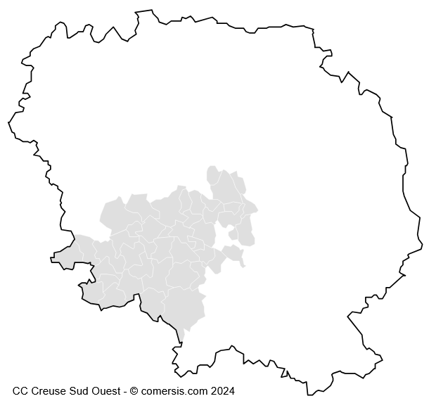 Communauté de Communes Creuse Sud Ouest cartographie