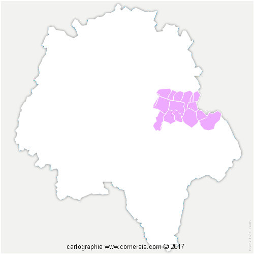 Communauté de Communes de Bléré Val de Cher cartographie