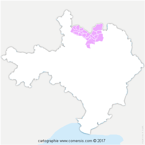 Communauté de Communes de Cèze Cévennes cartographie