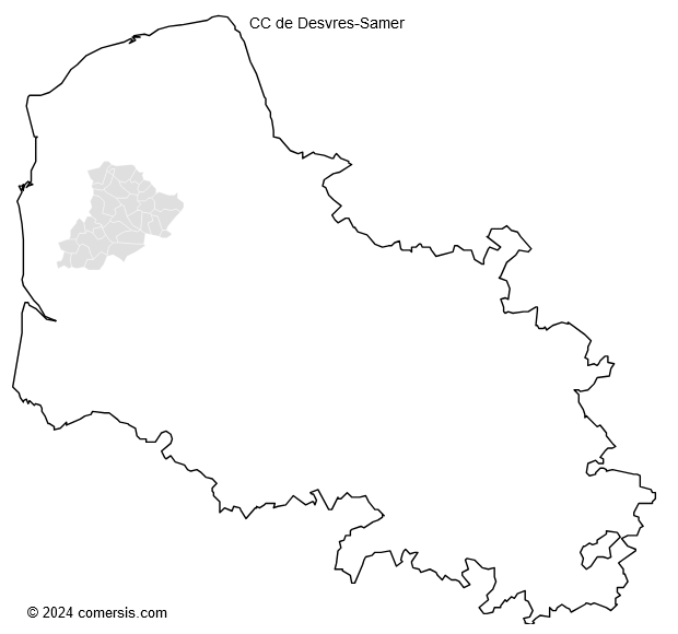 Communauté de Communes de Desvres-Samer cartographie