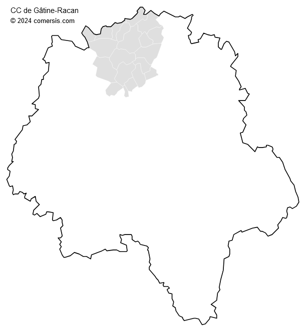 Communauté de Communes de Gâtine-Racan cartographie