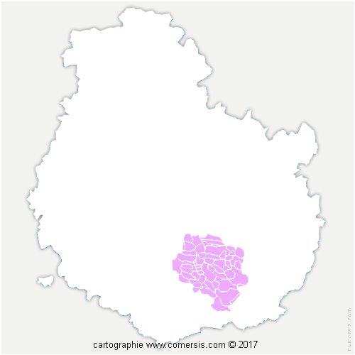 Communauté de Communes de Gevrey-Chambertin et de Nuits-Saint-Georges cartographie
