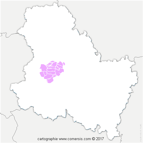 Communauté de Communes de l'Aillantais cartographie