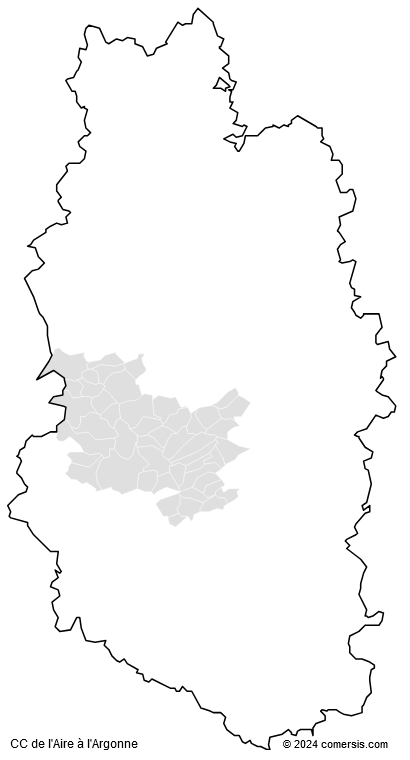 Communauté de Communes de l'Aire à l'Argonne cartographie