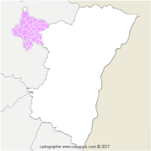 Communauté de Communes de l'Alsace Bossue cartographie