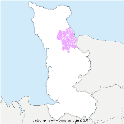Communauté de Communes de la Baie du Cotentin cartographie