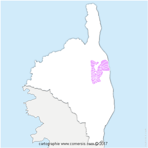 Communauté de Communes de la Castagniccia-Casinca cartographie