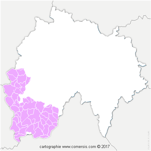 Communauté de Communes de la Châtaigneraie Cantalienne cartographie