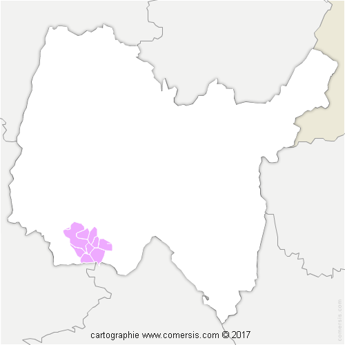 Communauté de Communes de la Côtière à Montluel cartographie