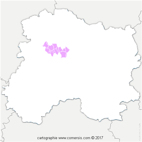 Communauté de Communes de la Grande Vallée de la Marne cartographie