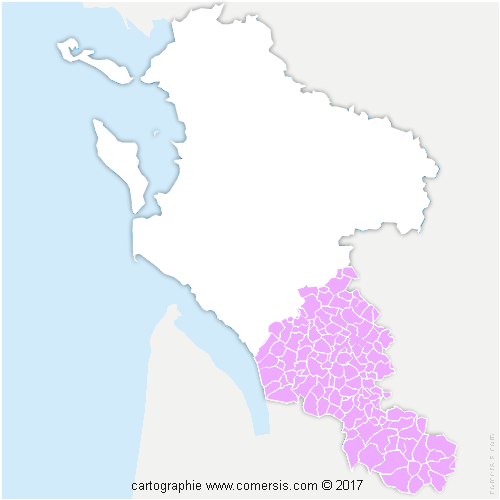 Communauté de Communes de la Haute Saintonge cartographie