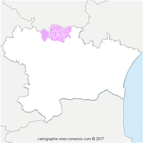 Communauté de Communes de la Montagne Noire cartographie