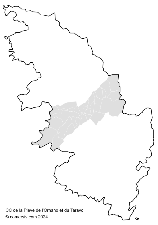 Communauté de Communes de la Pieve de l'Ornano et du Taravo cartographie