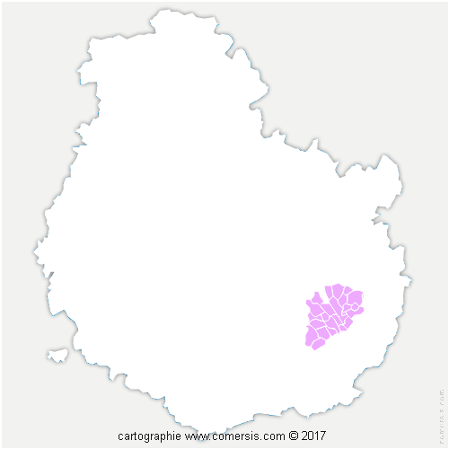 Communauté de Communes de la Plaine Dijonnaise cartographie