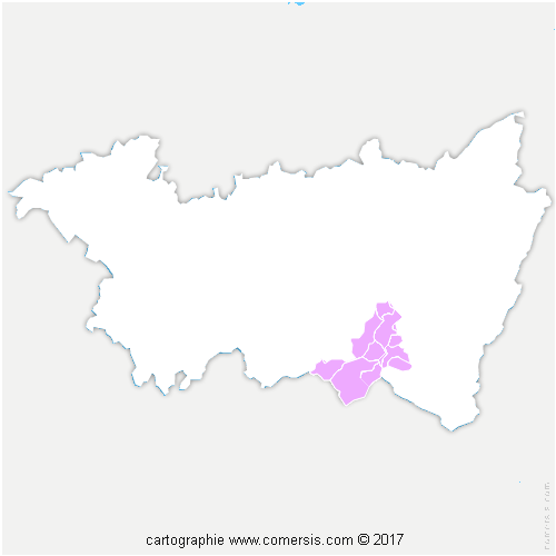 Communauté de Communes de la Porte des Vosges Méridionales cartographie