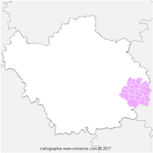 Communauté de Communes de la Région de Bar sur Aube cartographie