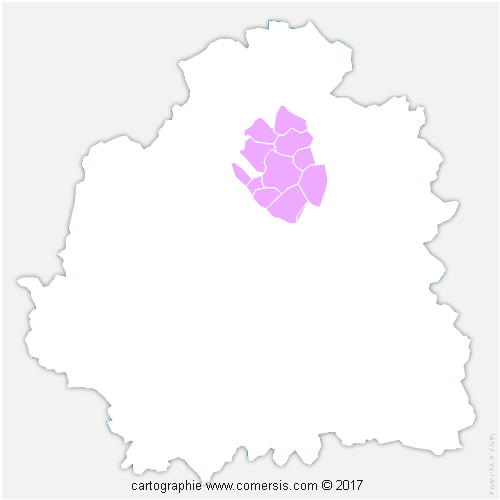 Communauté de Communes de la Région de Levroux cartographie
