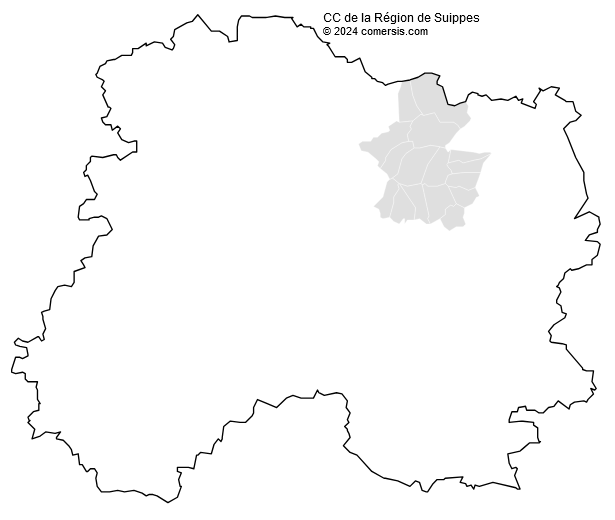 Communauté de Communes de la Région de Suippes cartographie