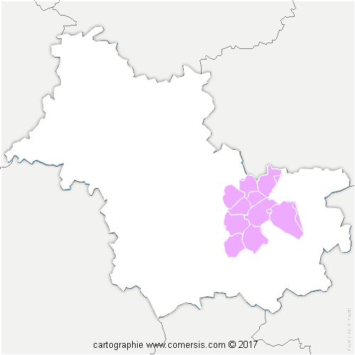 Communauté de Communes de la Sologne des Etangs cartographie