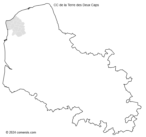 Communauté de Communes de la Terre des Deux Caps cartographie