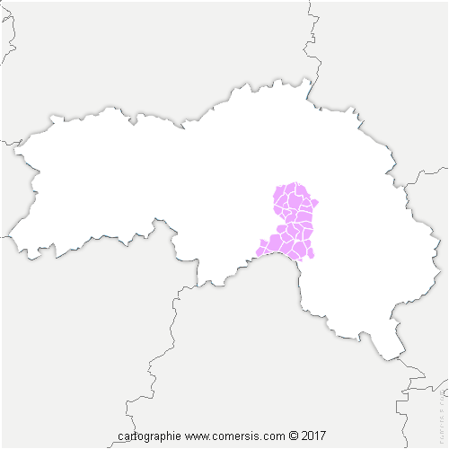 Communauté de Communes de la Vallée de la Haute Sarthe cartographie