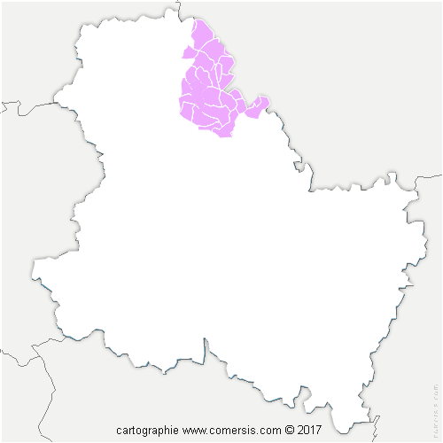 Communauté de Communes de la Vanne et du Pays d'Othe cartographie