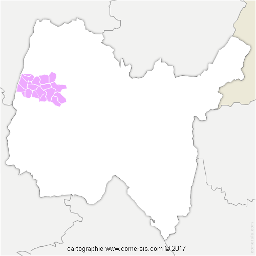 Communauté de Communes de la Veyle cartographie