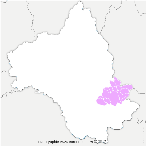 Communauté de Communes de Millau Grands Causses cartographie