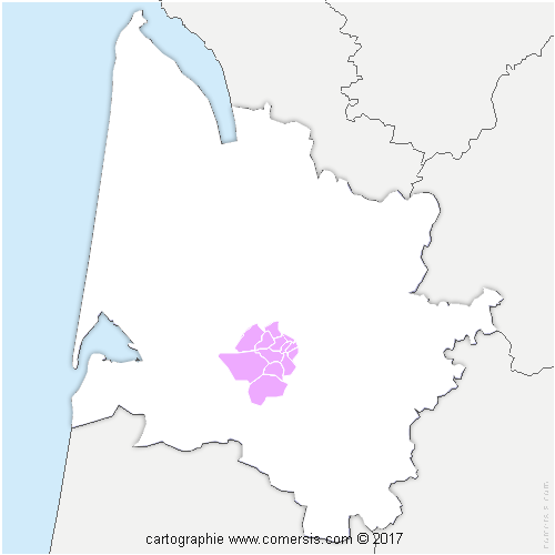 Communauté de Communes de Montesquieu cartographie