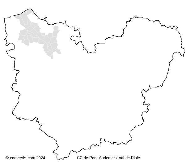 Communauté de Communes de Pont-Audemer / Val de Risle cartographie