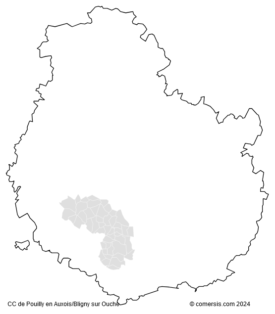 Communauté de Communes de Pouilly-en-Auxois / Bligny-sur-Ouche cartographie